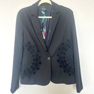 Desigual Women's Blazer with Laser Cut Design, Size 38